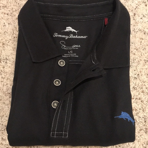 🌴 TOMMY BAHAMA - Black Size Large - Picture 2 of 7